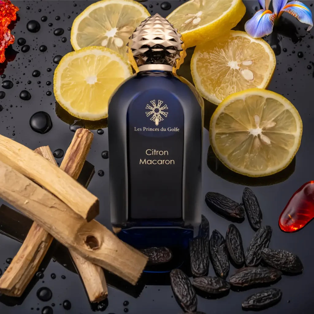 Parfum Les Princes du Golfe Citron Macaron avec citrons bois santal épices